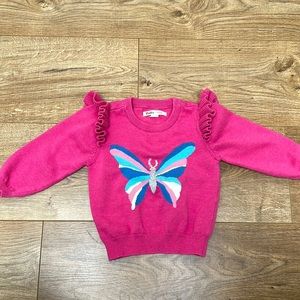 Pink Hatley Butterfly Sweater 18-24